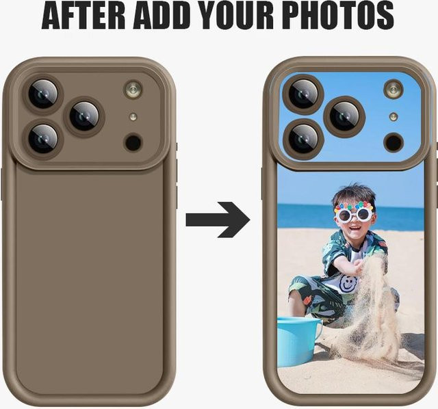 Personalisierte DIY Design Foto Handyhülle aus weichem TPU für Apple iPhone 17 Pro Max, 16, 15, 14, 13, 12 Pro Max und 16 Plus in Braun - Bild 1