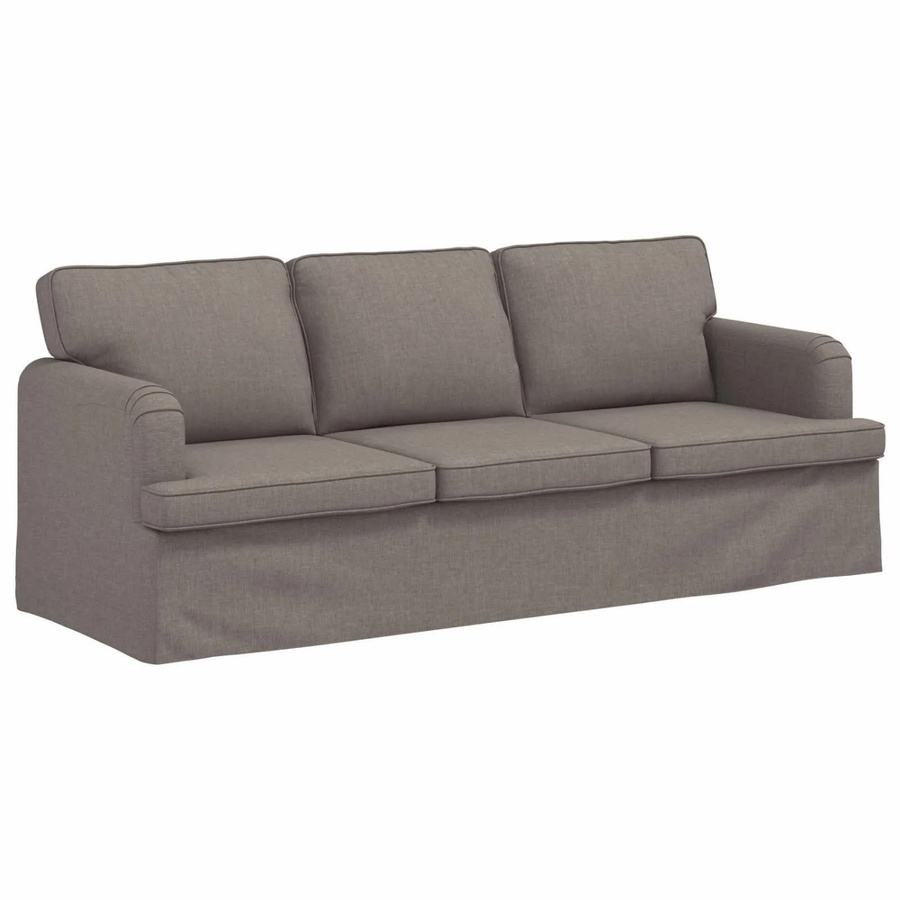 vidaXL Sofa Taupe mit Stoffbezug und Metallrahmen B/T/H: 201 x 80 x 85 cm - Bild 2