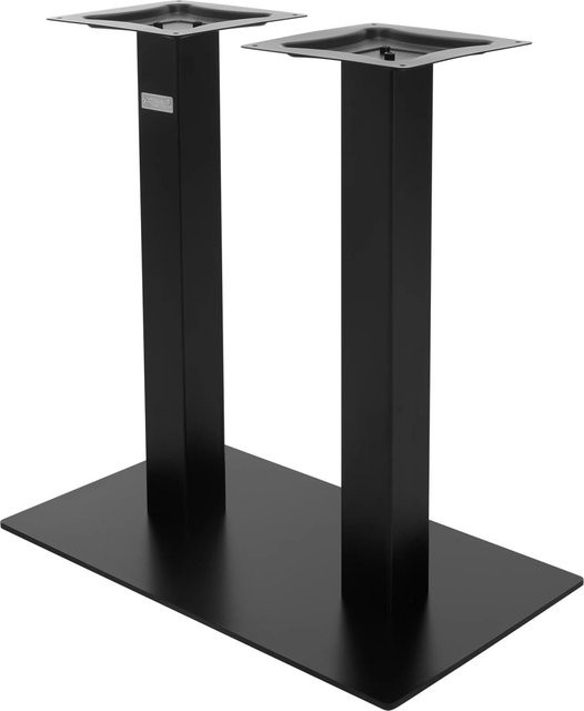 ML-Design Tischgestell Doppel Schwarz aus pulverbeschichtetem Stahl, Höhe: 72 cm, Bodenplatte: 70 x 43 cm - Bild 2