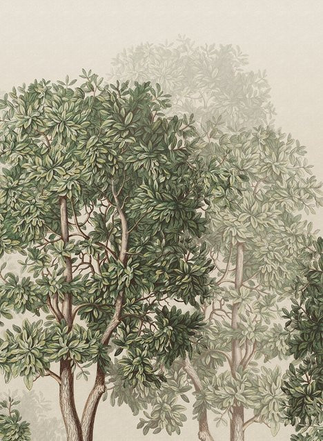 Sandberg Mural Charles Tapete Botanical Green aus Vlies - Bild 1