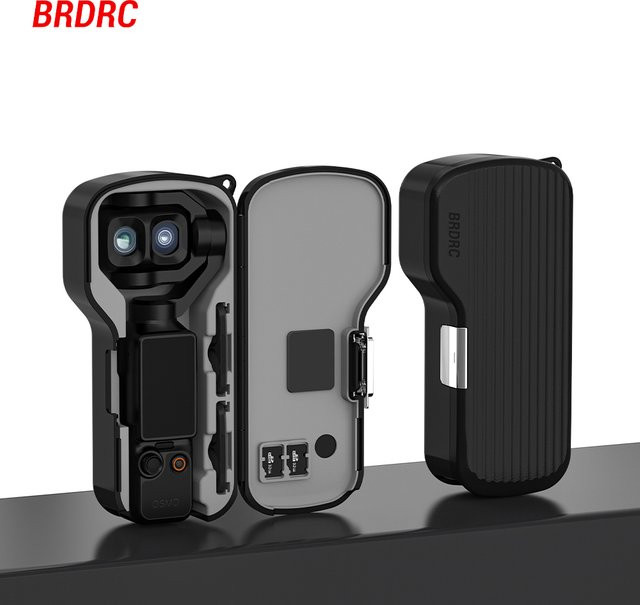 BRDRC Tragetasche für DJI Pocket 4P Kamera mit ABS-Hartschale als Aufbewahrungsbox und Schutzhülle für Objektiv und Bildschirm - Bild 1