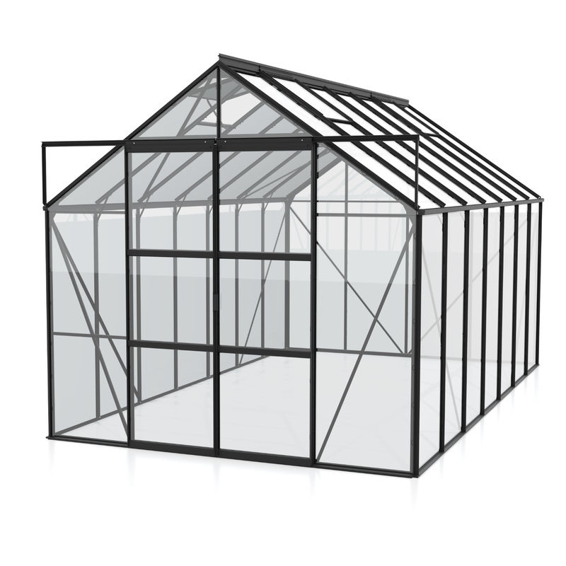 Vitavia Gewächshaus Uranus 11500 in Schwarz mit 11,5 m² Fläche, Aluminiumrahmen und Sicherheitsglas - Bild 3