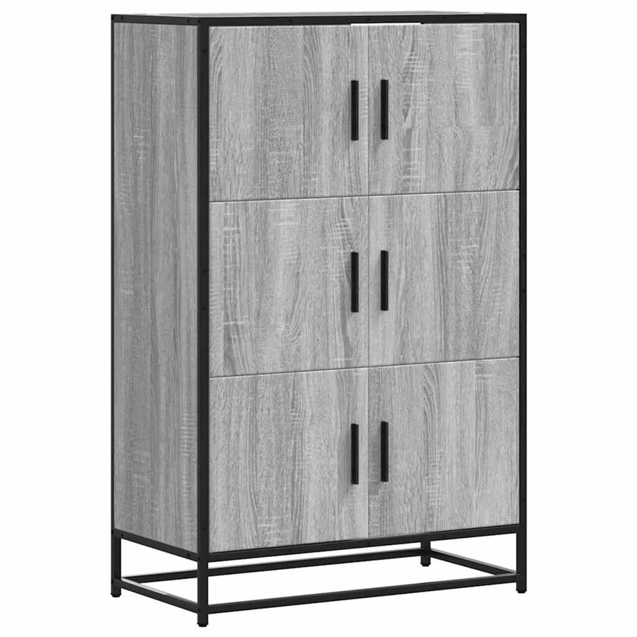 vidaXL Highboard in Grau Sonoma aus Holzwerkstoff und Metall, B/T/H: 68 x 35 x 106,5 cm - Bild 2