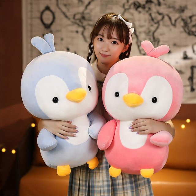 Kidsly Pinguin-Plüschtierpaar, Stofftier, grau - Bild 1