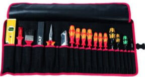 PARAT Werkzeugrollentasche aus Nylon mit 20 Fächern in Schwarz-Rot, B: 74 cm, H: 33 cm - Bild 1