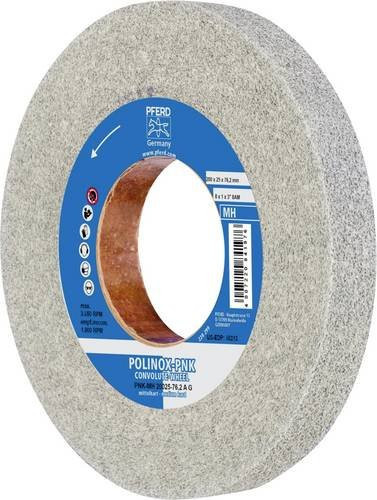 PFERD TOOLS POLINOX Gewickeltes Vlies-Rad PNK für Finish, Farbe Grau, Durchmesser: 200 mm, Breite: 25 mm, Bohrung-Ø: 76,2 mm, Körnung: Grob, Mittelhart - Bild 1