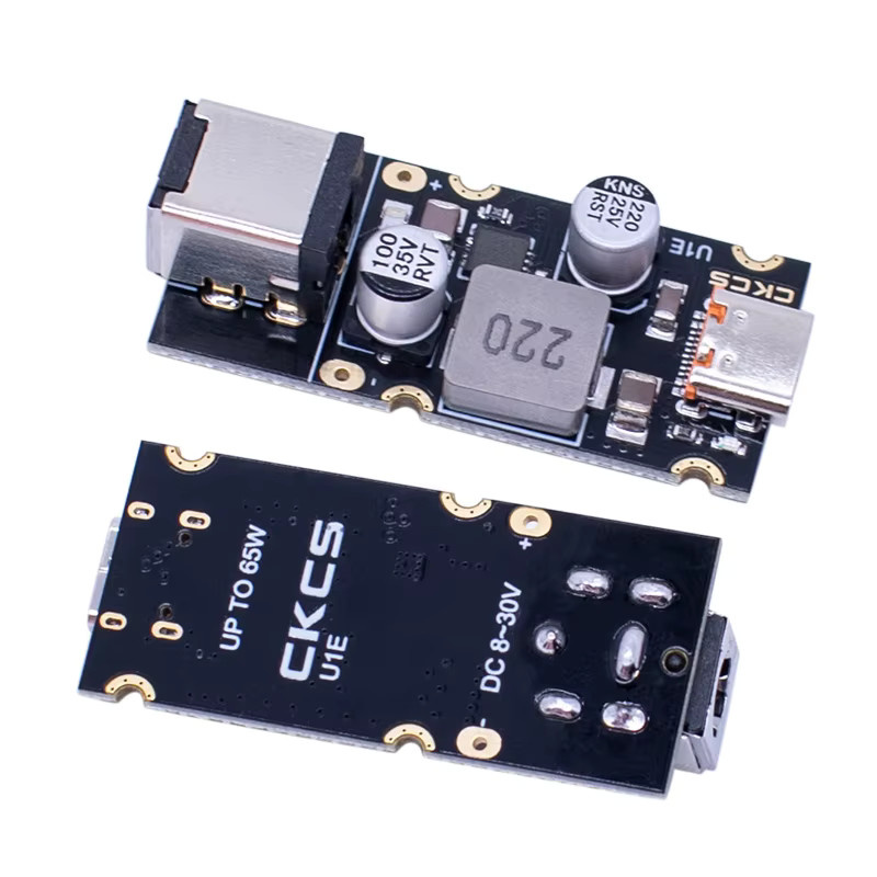 CKCS PD65W Schnelllademodul mit USB-C-Schnittstelle, Apple PD3.1 PPS und QC3.0 Unterstützung, Schwarz - Bild 3