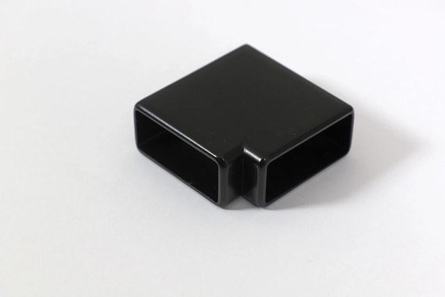 Dieda Handlauf Winkel 90 Grad horizontal aus Aluminium in Schwarz - Bild 1