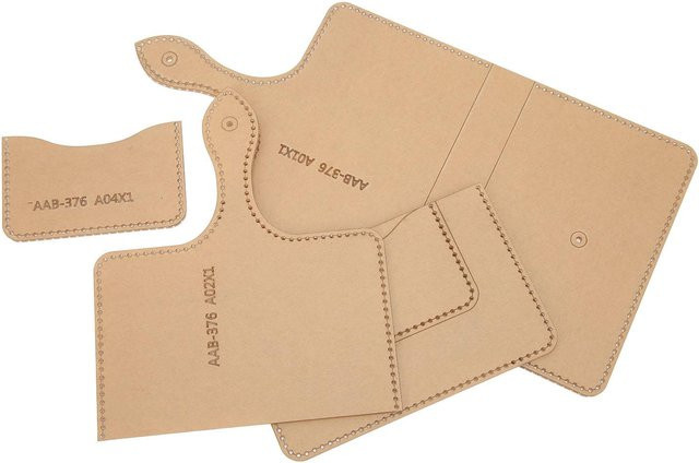 Shoemst Acryl Taschenvorlagen Set beige zur Herstellung von Pass-Taschen als DIY Lederhandwerkzeug Schablone - Bild 1