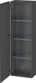 Duravit L-Cube Halbhochschrank in Graphit Matt mit Glastür links, B/T/H: 40 x 24,3 x 132 cm - Bild 1