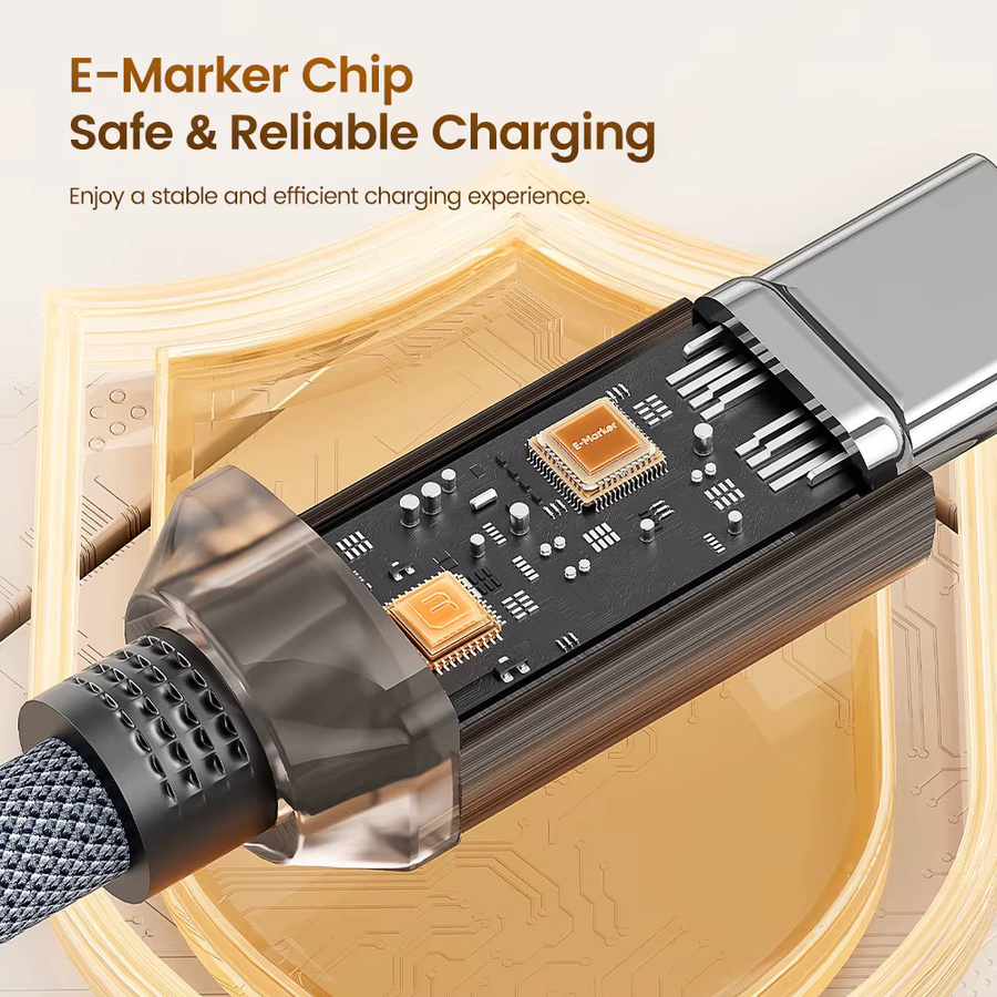 Toocki PD100W USB-C auf USB-C Schnellladekabel in Blau - Bild 5