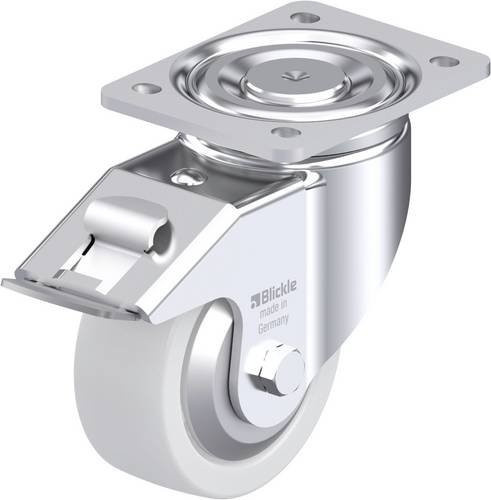 Blickle Stahlblech-Lenkrolle LH-SPO 127G-FI-FA in Silber, Rad-Durchmesser: 125 mm, Tragfähigkeit: 750 kg - Bild 1