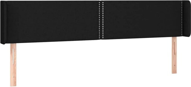 vidaXL LED Kopfteil in Schwarz mit USB-Ladeport und integrierter Beleuchtung, Stoff, B: 183 cm, T: 16 cm, H: 78-88 cm - Bild 1