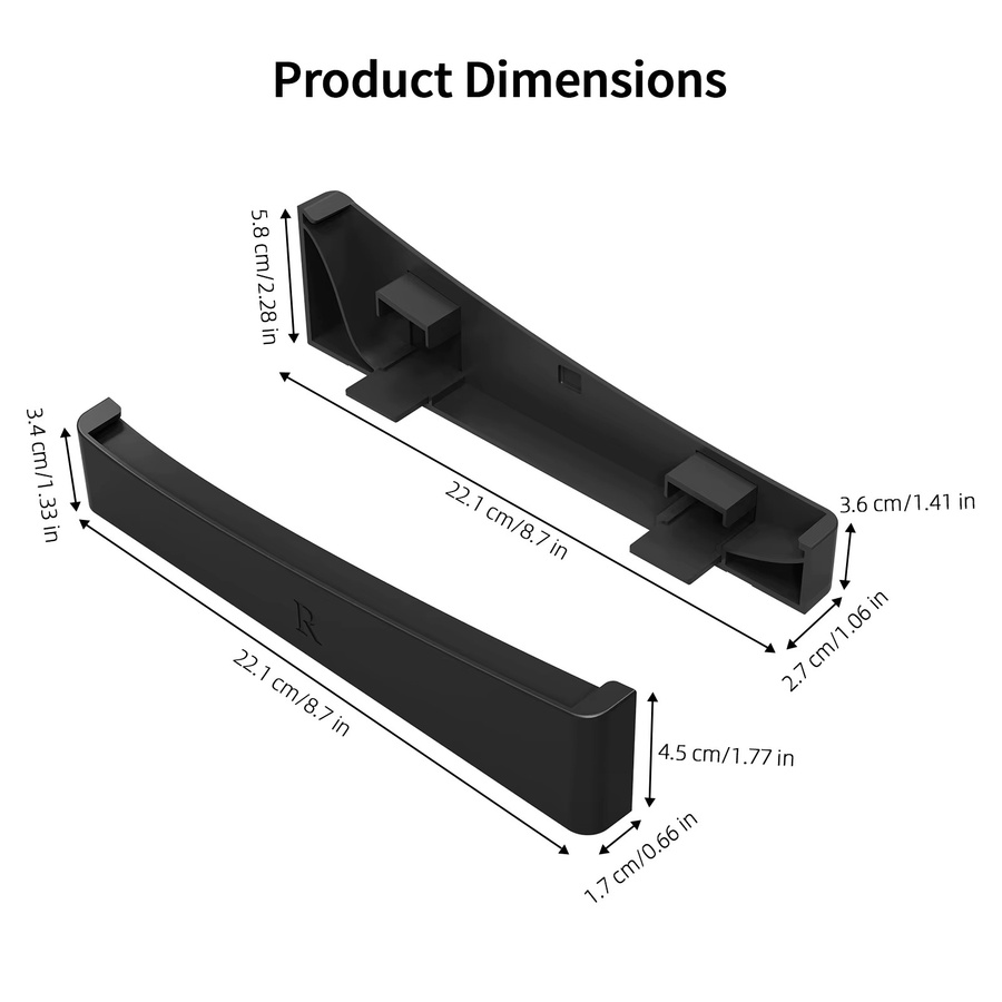 TECTINTER 2er Set Horizontale Kühlbasis und Ständer für PS5 Slim und PS5 Pro, Schwarz - Bild 5