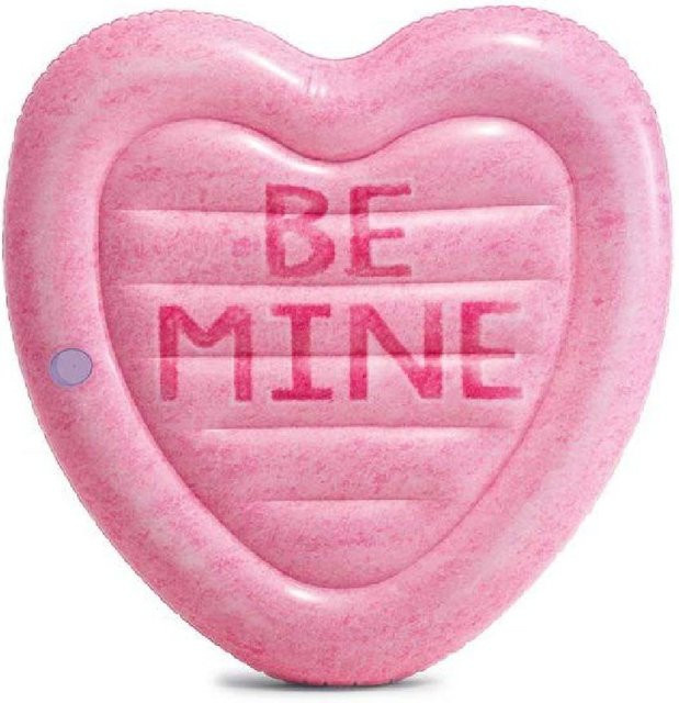 Intex Candy Heart Island Luftmatratze in Herzform, Pink, B: 145 cm, T: 142 cm - Bild 1