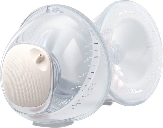 Philips Avent Elektrische Handsfree Einzelmilchpumpe in Weiss und Transparent mit wiederaufladbarem Akku