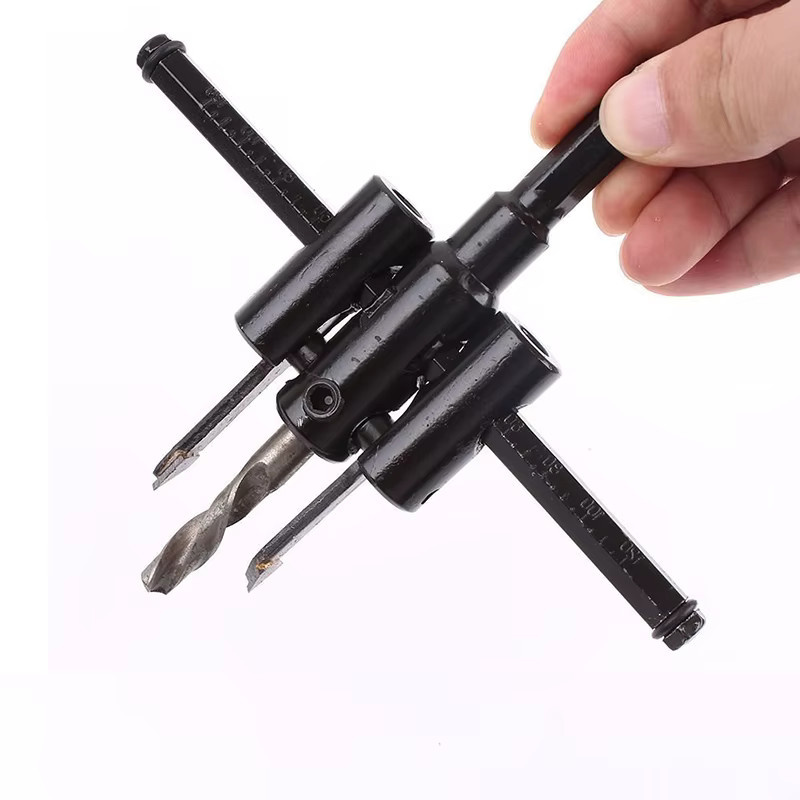 FATCOOL Verstellbares Kreislochsägen-Bohrer-Schneidset aus Hartmetall-Legierung in Schwarz, Durchmesser 40-120mm - Bild 3