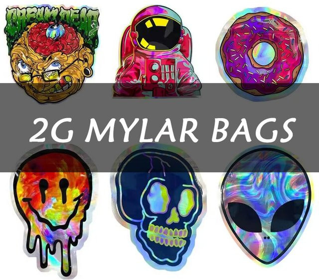 10 Stück wiederverschließbare Mylar-Beutel mit Reißverschluss, geruchsdicht, bunte Kunststoff-Verpackungsbeutel für Süßigkeiten, 2,5 g pro Beutel - Bild 1
