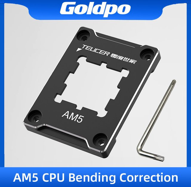 AMD AM5 Secure Frame CPU Biegekorrektur aus CNC-Aluminiumlegierung in Schwarz inklusive Schraubendreher - Bild 1