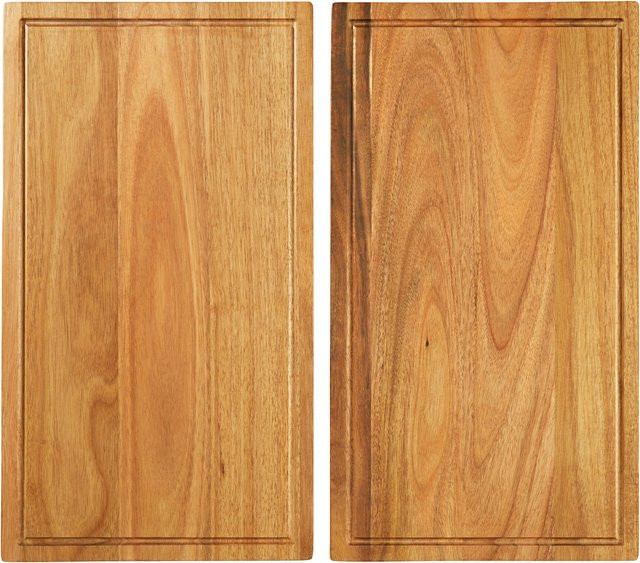 Genialo Akazien-Abdeckplatte und Schneidebrett aus Holz in Braun mit Saftrinne und rutschfesten Füßen, Rechteckig, B/T: 55,0 x 55,0 cm - Bild 1