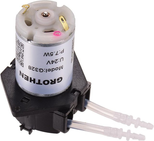 Grothen DC 24V Dosierpumpe Peristaltikpumpe als Mini Wasserflüssigkeitspumpe mit Selbstansaugfunktion in Schwarz - Bild 1
