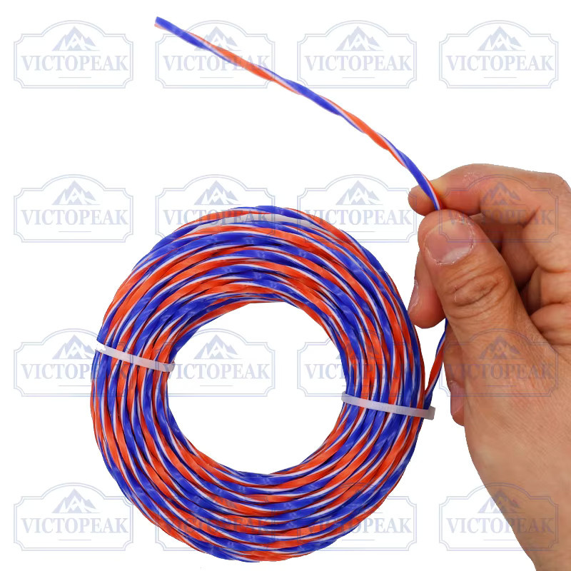 Victopeak Trimmerleine Gedreht 3,0 mm Multicolour Ersatzteil für Freischneider und Gartenwerkzeug - Bild 2