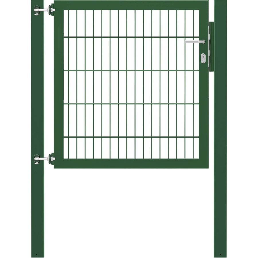 Einzeltor Flexo Plus in Grün mit Pfosten aus Stahl, Breite: 100 cm, Höhe: 100 cm, Pfosten Breite: 80 cm, Pfosten Höhe: 80 cm - Bild 2