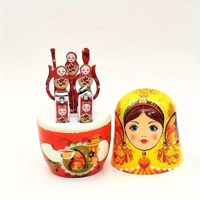 XYNN Nagelknipser-Set Matrjoschka, 7-teilig, Orange, Unisex - Bild 1