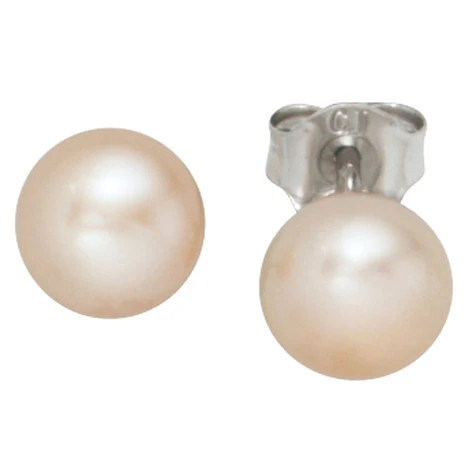 Colfem Ohrstecker 925 Silber, Perle, Unisex - Bild 1
