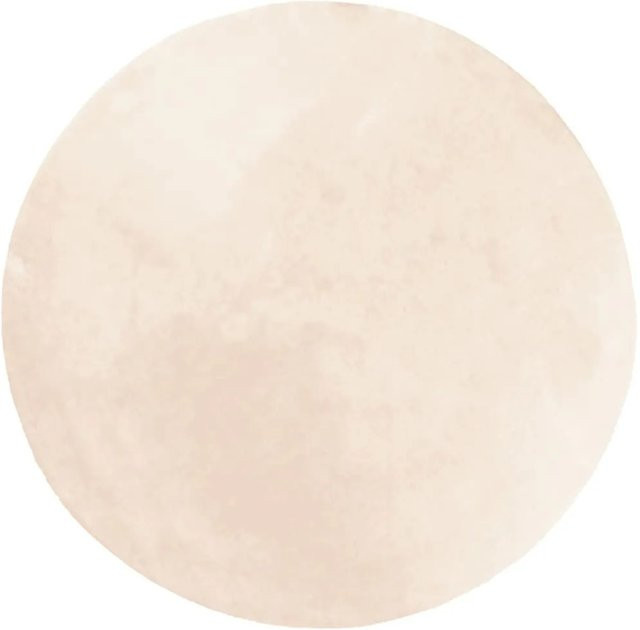 vidaXL Teppich HUARTE Kurzflor in Beige, rund, Ø 80 cm, waschbar und rutschfest - Bild 1