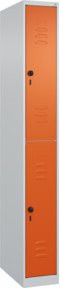 C+P Doppelstock-Spind Classic PLUS mit 1 Abteil, Sicherheits-Drehriegel, Garderobenstange, Höhe: 185,0 cm, Breite: 25,0 cm, Tiefe: 50,0 cm - Bild 1