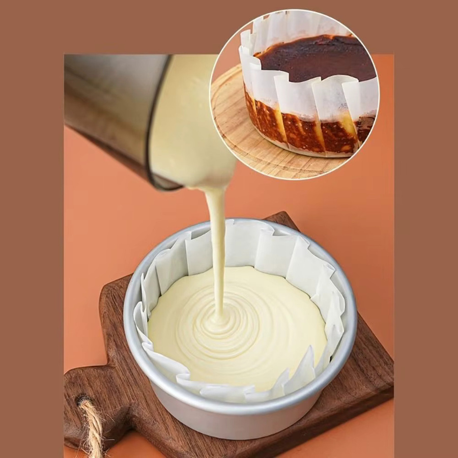 50 Stück Ölbeständige Backpapiere für Kuchen und Cupcakes, Einweg Backpapier in Weiß - Bild 3