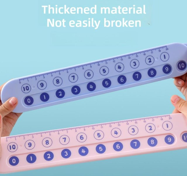 Robustes mathematisches Zerlegungslineal aus Kunststoff für Additionen und zur Aufklärungshilfe - Bild 1