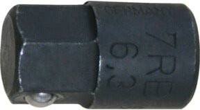 Gedore Bit-Adapter 7 RB-6,3 1/4" Sechskant, 10 mm, Schwarz - Bild 1