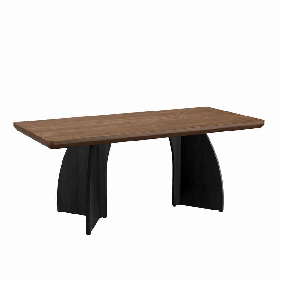 Merax Esstisch modern in Walnuss, rechteckig, B/T: 160 x 80 cm - Bild 2