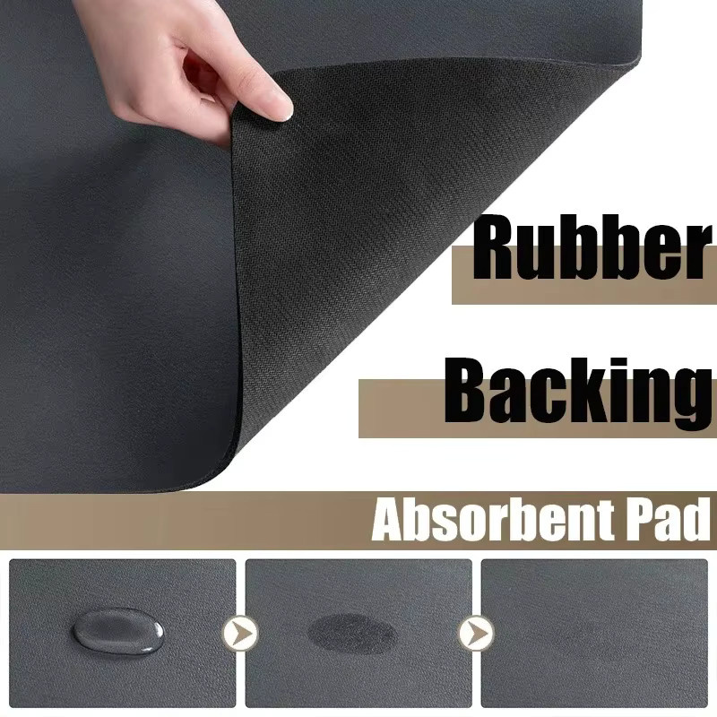 VIKAMA Küchen-Absorbiermatte mit Tierprint, rutschfeste und schnelltrocknende Geschirrmatte in einfarbigem Design - Bild 6
