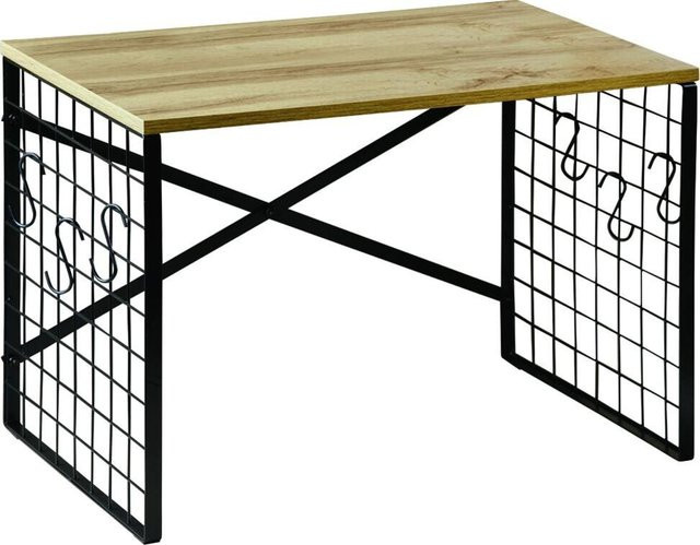 Kesper Mikrowellen Regal in Braun im Industrial Design, B/H/T: 52 x 36,5 x 32,5 cm - Bild 1