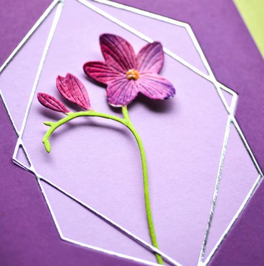 Metall Schneideform Rahmen Grenze in Silber für Papierhandwerk und Scrapbooking - Bild 2