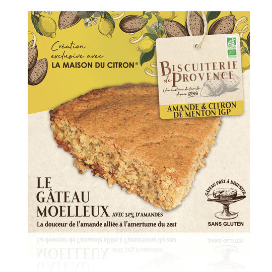 Biscuiterie de Provence Bio-Mandelkuchen mit Zitrone 225 g - Bild 1