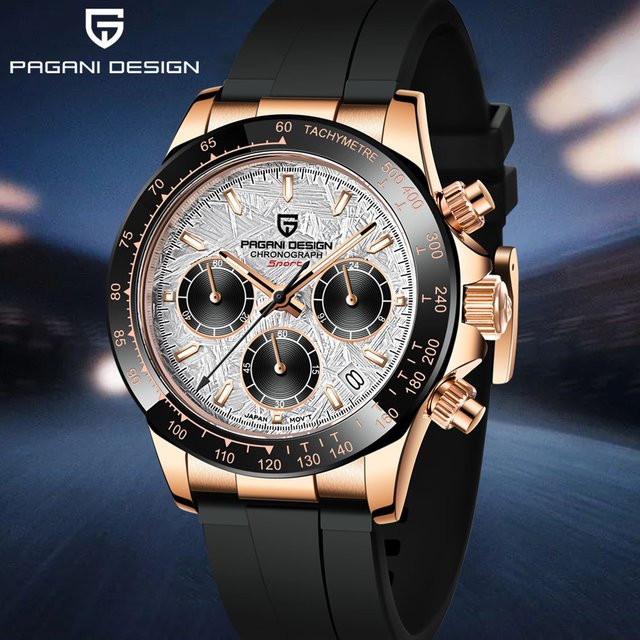 PAGANI DESIGN Chronograph, Quarz, Edelstahl, Saphirglas, Herren - Bild 1