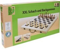Natural Games XXL Schach und Backgammon Spielkoffer, Brettspiel, ab 5 Jahren - Bild 1