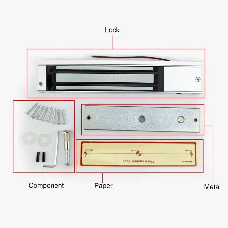 5YOA Elektromagnetisches Schloss DC12V mit 180 kg Haltekraft in Silber - Bild 2