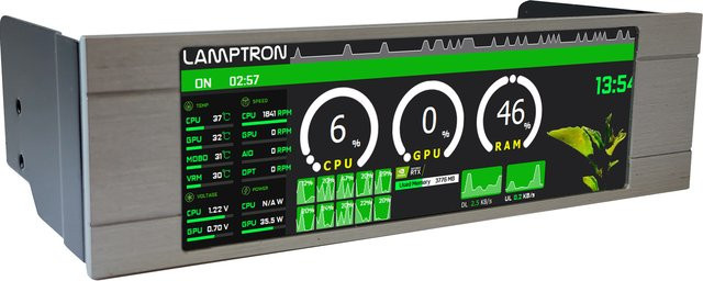 Lamptron HM049 Echtzeit-Überwachungshardware für deinen PC in Schwarz - Bild 1