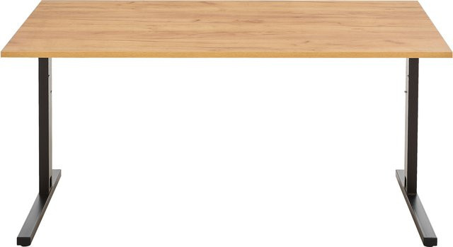 Germania Schreibtisch 4252-593 mechanisch höheneinstellbar in Navarra-Eiche-Nb. und Schwarz, B/H/T: 160 x 80 x 80 cm - Bild 1