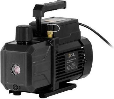 PCE Instruments zweistufige HVAC Vakuumpumpe PCE-RVP 220 in Schwarz mit 56 bis 68 l/min, 1/4 Zoll Anschluss, 0,51 PS (370W) und 280ml Öltank - Bild 1