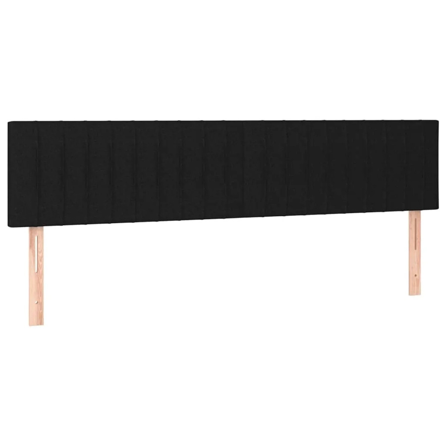 vidaXL LED Kopfteil Schwarz mit USB-Ladeport und integrierter Beleuchtung, B: 180 cm, T: 5 cm, H: 78-88 cm - Bild 2