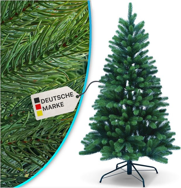 NYVI Xmas Premium Künstlicher Weihnachtsbaum aus Voll-PE Spritzguss in Grün, Höhe: 150 cm - Bild 1