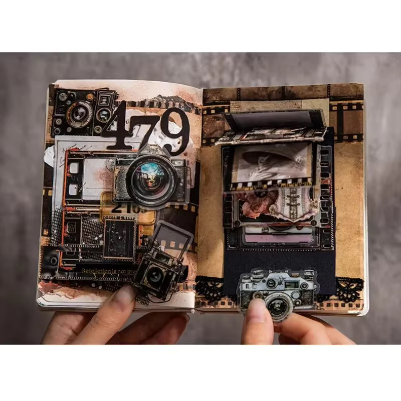 90 Stück dekorative Notizbücher aus Papier in Multicolor für Collage und Scrapbooking von leaffei - Bild 4