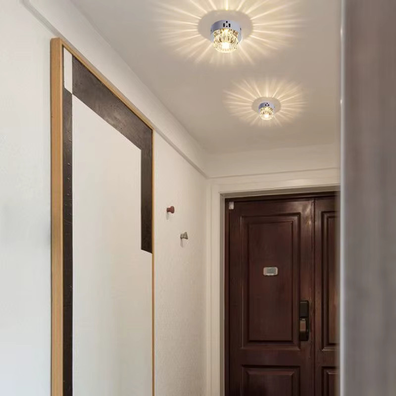 Moderne LED-Deckenleuchte Lava Ball aus Glas und Kristall in Transparent mit Chrom-Finish für Wohnzimmer und Flur - Bild 3