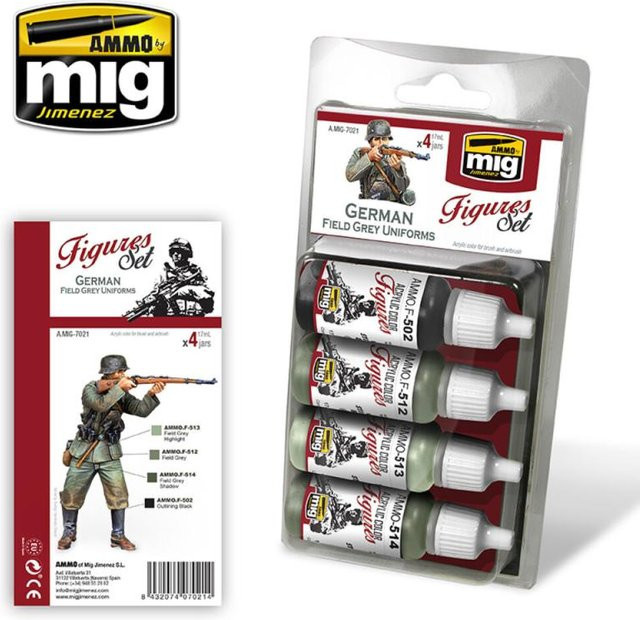 AMMO by MIG Jimenez German Field Grey Uniforms Figures Set, Soldaten, ab 4 Jahre - Bild 1